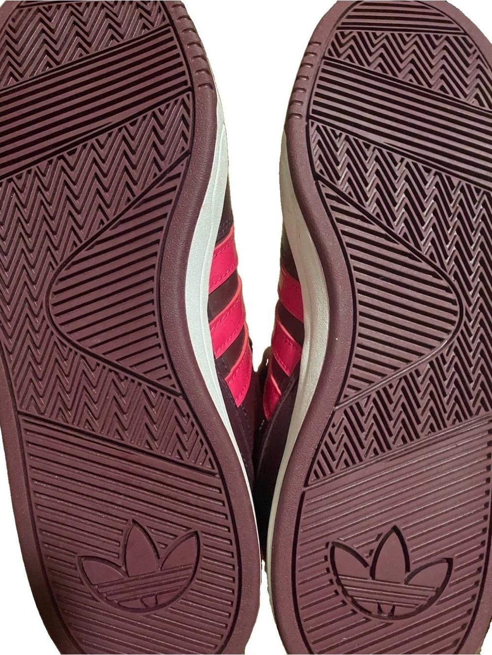 Adidas Kids High-Top Sneakers in Bright Pink and Burgundy - Picture 3 of 3